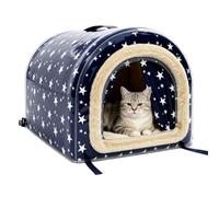Maison Extérieure pour Chat, Abri Pliable Lavable avec 4 Piquets De Sol, Te