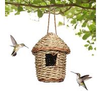 Maison extérieure pour oiseaux en , maison à couver en paille tissée à la main pour oiseaux, cage à oiseaux en paille tissée à la main pour branches, liqueurs, Val
