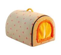 Maison fermée pliable pour chien et chat avec coussin amovible, lit avec fond antidérapant, cachette pour chiot et chaton (75 x 50 x 50 cm, style 1)