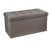 Atmosphera Banquette avec coffre Lysandre pliable L. 76 x H. 38 cm Taupe
