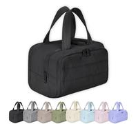 Maison Ginza Cloud Carry Bag, Convely Toiletry Bag, 4 Major Partitions, New Dry and Wet Separation, Large Capacity Waterproof Travel Cosmetic Bag (Black)
