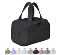 Maison Ginza Cloud Carry Bag, Convely Toiletry Bag, Dry and Wet Separation, 4 Major Partitions, Large Capacity Waterproof Travel Cosmetic Bag (Black)