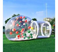 Maison gonflable à bulles avec tunnel, tente imperméable en PVC pour fêtes d'enfants et événements commerciaux