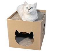 Maison Grattoir Chat en Carton Grotte de en ondulé Respirant | Maison de chat pour de stimulation d'enrichissement de de sommeil