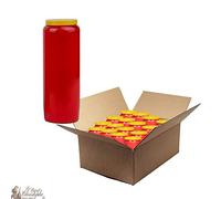 MAISON HALLEUX Bougies de neuvaine - 9 jours - Rouges - 20 pièces - Parfumées