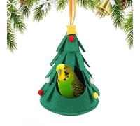 Maison Hamster Caverne Multifonction Fermée Sapin De Noël Pour Animal | Habitat Refuge Festif pour Gerbille pour Petits Animaux Hamster Gerbille Phalanger Volant Conure Calopsitte