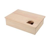 Maison Hamster en Bois 6 Chambres pour Chinchilla Ours Doré | Structure robuste en rondins massifs, toit-terrasse inclus, tunnel souterrain pour exploration, imitation terrier