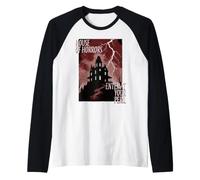 Maison hantée d'halloween des horreurs entrez à Vos Risques et périls Manche Raglan