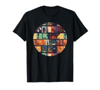 Maison hantée effrayante d'Halloween colorée, maison de poupée T-Shirt