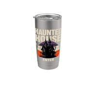 Maison hantée Entrez dans une nuit d'Halloween effrayante Gobelet isotherme en acier inoxydable double paroi