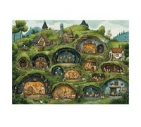 Maison Hobbit 1000 Pièces Mini Puzzle pour Adultes | 70x50cm Carton, Décoration de Chambre, Coupe Précise, Cadeau Anniversaire, Détente Esprit