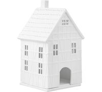 Maison illuminée, à colombages