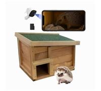 Maison intelligente pour hérisson avec caméra HD - Nichoir de jardin avec vision nocturne, détection de mouvement et diffusion en continu d'applications - Design résistant aux intempéries et câble de