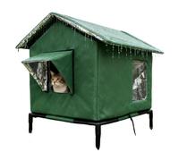Maison isolée pour chat, abri thermique extérieur pour chats et chatons | Structure de protection, espace de couchage fermé pour les chats, chatons et petits animaux de compagnie par temps froid