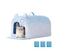 Maison isolée pour Chat,Habitat Pliable avec Pack de Glace,Cabane Rafraîchissante Extérieure pour Chat | Chatons De Petite Et Moyenne Race Balcon Patio Porche Camping