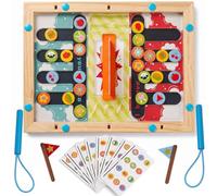 Maison Julia - Jeu de Société Montessori dès 3 Ans, Labyrinthe Magnétique | Jeu en bois à 2 joueurs parent enfant, casse-tête de logique, concentration et motricité fine, cadeau garçon fille 3 4 5 ans