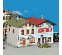 Maison jumelées avec commerces-HO-1/87-KIBRI 38821