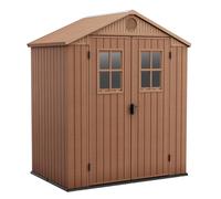 Maison Keter DARWIN Deux Portes Résine Effet Bois Avec Carrelage 190x122x221 CM