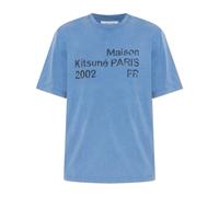 Maison Kitsuné - 2002 Faded Comfort T-Shirt - Homme - Tops - Bleu - Taille: XL