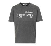 Maison Kitsuné - 2002 Faded Comfort T-Shirt - Homme - Tops - Noir - Taille: L