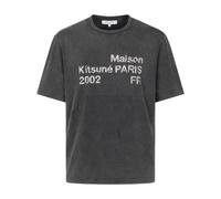 Maison Kitsuné - 2002 Faded Comfort Tee-Shirt - Homme - Tops - Noir - Taille: XS