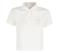 Maison Kitsuné - Baby FOX Cropped Polo - Femme - Tops - Blanc - Taille: 40 FR