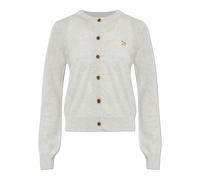 Maison Kitsuné - Baby Fox Merino Regular Cardigan - Femme - Pulls - Gris - Taille: 42 FR