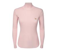 Maison Kitsuné - Baby Fox Patch Turtleneck - Femme - Pulls - Rose - Taille: 42 FR