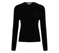 Maison Kitsuné - Baby Fox Pleat Rib Cardigan - Femme - Pulls - Noir - Taille: 40 FR