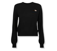 Maison Kitsuné - Baby Fox Regular Jumper - Femme - Pulls - Noir - Taille: 40 FR