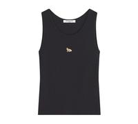 Maison Kitsuné - Baby Fox Tank Top - Femme - Tops - Noir - Taille: 38 FR