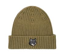 Maison Kitsuné - Bonnet Grey Fox Head Protection Stylée - Homme - Accessoires - Vert - Taille: ONE Size