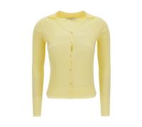 Maison Kitsuné - Buttoned Cardigan - Femme - Pulls - Jaune - Taille: 36 FR