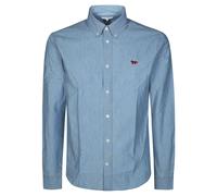 Maison Kitsuné - Camicia Regular Fit Fox - Homme - Chemises - Bleu - Taille: S