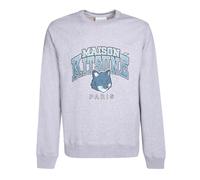 Maison Kitsuné - Campus Fox Printed SweaT-shirt - Homme - Sweatshirts et sweats à capuche - Gris - Taille: L