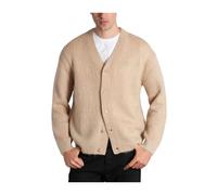 Maison Kitsuné - Cardigan Confort en Mohair Brossé - Homme - Pulls - Beige - Taille: S