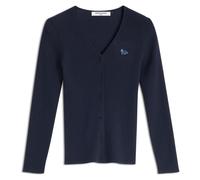 Maison Kitsuné - Cardigan côtelé - Femme - Pulls - Bleu - Taille: 42 FR