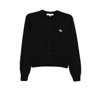 Maison Kitsuné - Cardigan en mérinos Baby Fox - Femme - Pulls - Noir - Taille: 42 FR