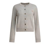 Maison Kitsuné - Baby Fox Merino Regular Cardigan - Femme - Pulls - Gris - Taille: 36 FR