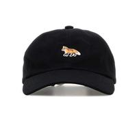 Maison Kitsuné - Casquette de Baseball en Coton Noir - Homme - Accessoires - Noir - Taille: ONE Size