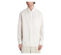 Maison Kitsuné - Chemise Oversize Rayée - Homme - Chemises - Blanc - Taille: S
