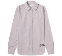 Maison Kitsuné - Chemise Rayée en Coton avec Logo - Homme - Chemises - Multicolore - Taille: 3XL