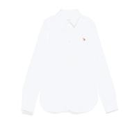Maison Kitsuné - Chemise regular en popeline de coton - Femme - Blouses et Chemises - Blanc - Taille: 40 FR