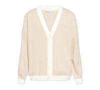 Maison Kitsuné - Contrasted Cotton Comfort Cardigan - Homme - Pulls - Beige - Taille: L