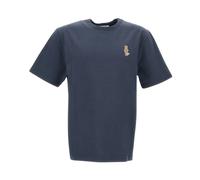 Maison Kitsuné - Dressed Fox Comfort Tee Shirt - Homme - Tops - Bleu - Taille: XL
