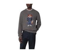 Maison Kitsuné - Dressed Fox Intarsia Wool Jumper - Homme - Pulls - Gris - Taille: S