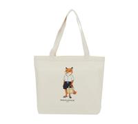 Maison Kitsuné - Dressed Fox Tote - Homme - Sacs - Blanc - Taille: ONE Size