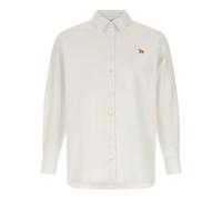Maison Kitsuné, Femme, Blouses et Chemises, Blanc, Taille: 36 FR Chemise Classique Patch Bébé Renard