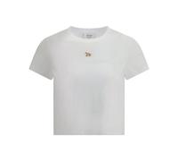 Maison Kitsuné - Baby Fox Baby T-Shirt - Femme - Tops - Blanc - Taille: 38 FR