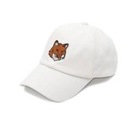 Maison Kitsuné - Fox Head Cap - Homme - Accessoires - Blanc - Taille: ONE Size